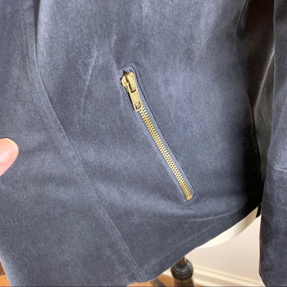 Cupcakes and Cashmere Microfiber Charcole Brown Waterfall Jacket Sz Medium - Picture 7 of 16